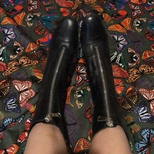 ZARA ZIP UP LEATHER BOOT